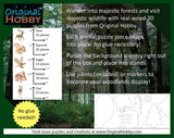 Original Hobby Forest Animal 3D Puzzles (Set of 5 Includes Rabbit, Eagle, Deer, Squirrel, Owl) with Punchout Scenery and Paints