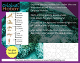 Original Hobby Sea Animal 3D Puzzles (Set of 5 Includes Dolphin, Sea Lion, Turtle, Octopus, Sea Horse) with Punchout Scenery and Paints